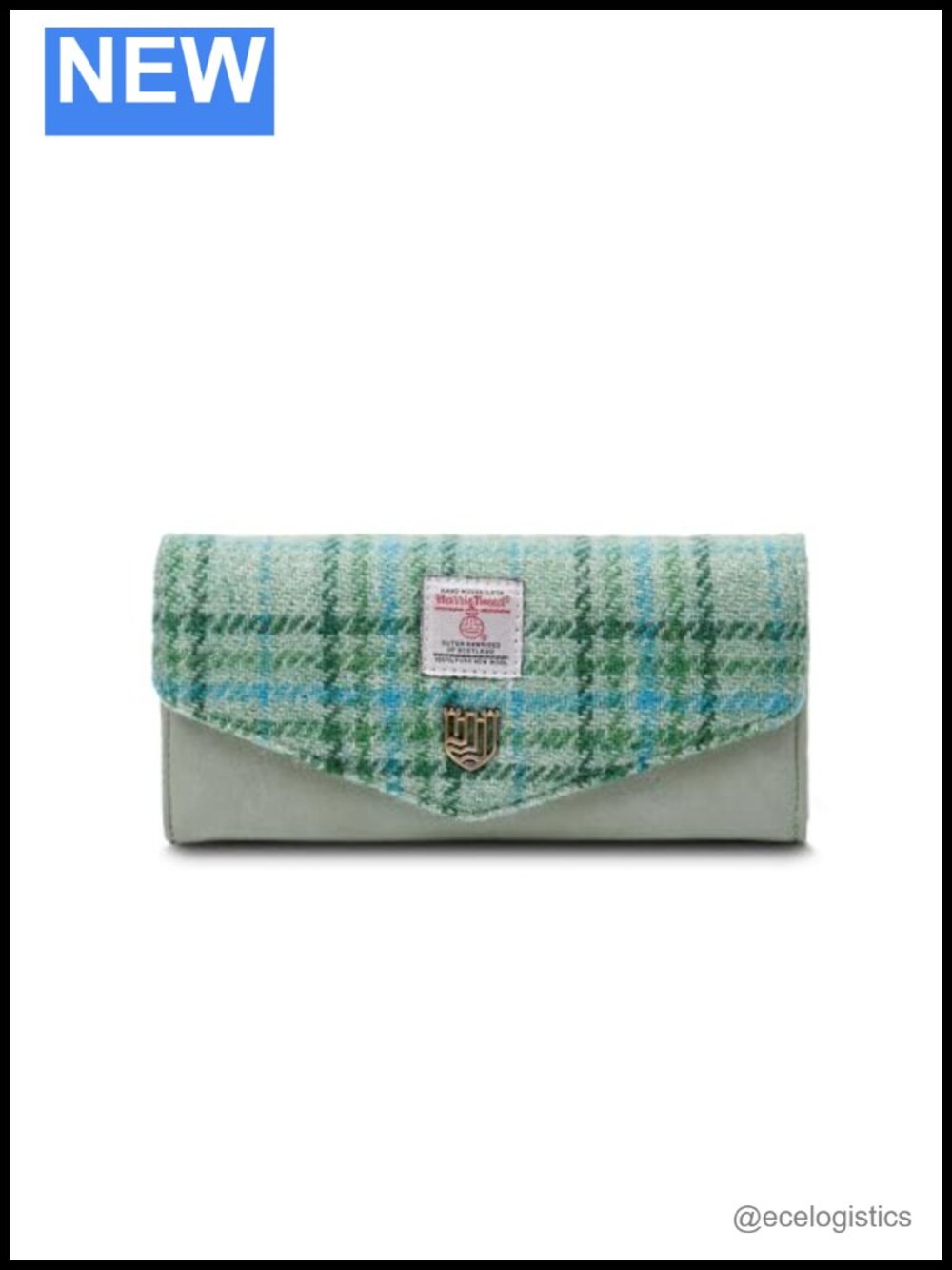Islander Harris Tweed Clasp Purse, Wool & PU Leather, Classic Coin Pouch